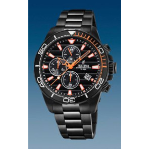 Watch strap Festina F20365 Steel Black
