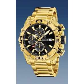 Watch strap Festina F20492.BA04336 Steel Gold toned