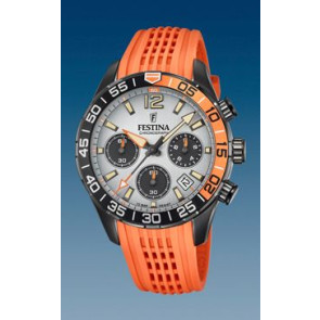 Watch strap Festina F20518/1 Rubber Orange
