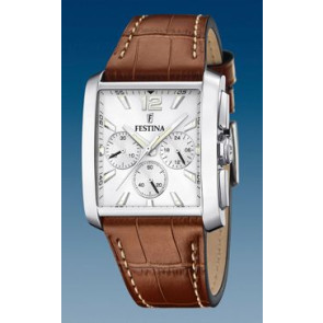 Watch strap Festina F20636/01 Leather Brown 28mm