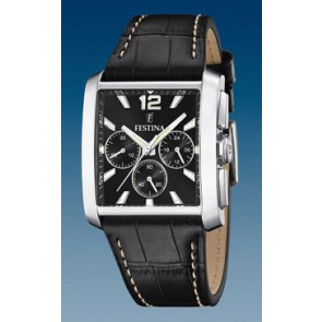 Watch strap Festina F20636/4 Leather Black 28mm