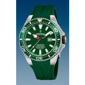 Watch strap Festina F20664/2 Rubber Green