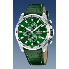 Watch strap Festina F20692.3 Leather Green