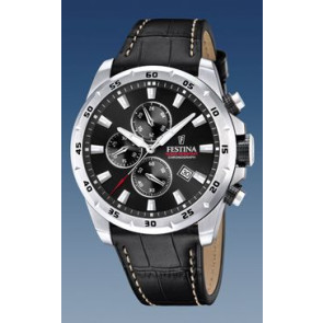 Watch strap Festina F20692.4 Leather Black