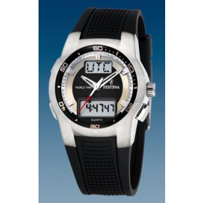 Watch strap Festina F6738/F Plastic Black