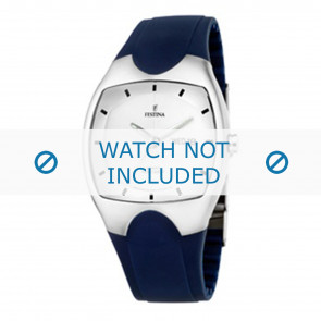 Festina watch strap F16046.1 / F16046.2 / F16046.3 Rubber / plastic Blue 20mm