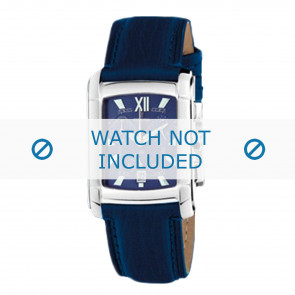 Festina watch strap F16101-3 Leather Blue + blue stitching