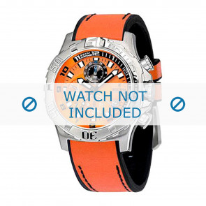Festina watch strap F16183-7 Leather Orange 19mm + black stitching