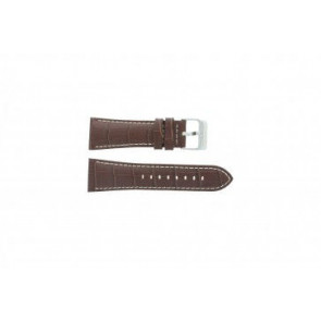 Festina watch strap F16235/15 Leather Brown 28mm + white stitching