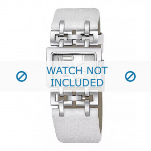 Watch strap Festina F16303-1 Leather White 26mm