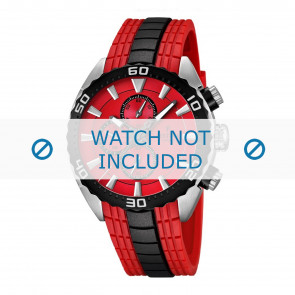 Festina watch strap F16664/5  Rubber / plastic Red 23mm