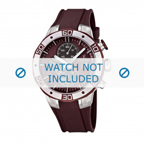 Festina watch strap F16667-3 Rubber / plastic Red 26mm