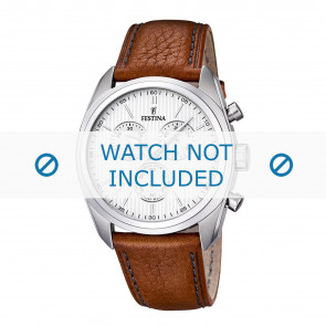 Watch strap Festina F16779-1 Leather Cognac 24mm
