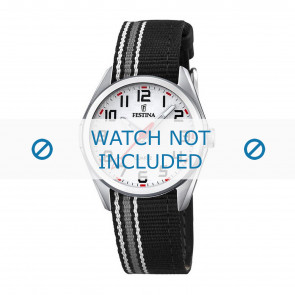 Watch strap Festina F16904-1 Nylon/perlon Black 16mm