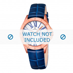 Festina watch strap F16930-1 Croco leather Blue 16mm