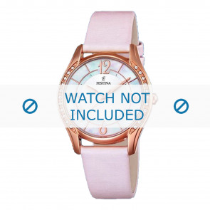 Festina watch strap F16946-1 Leather Pink 18mm