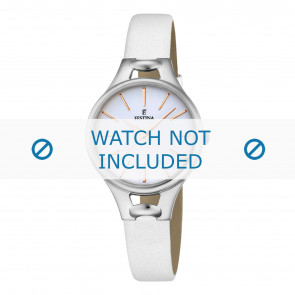 Festina watch strap F16954-1 Leather White 12mm
