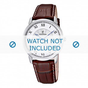 Watch strap Festina F6813-5 Croco leather Brown 21mm