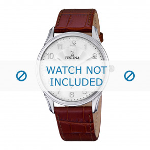 Watch strap Festina F6851-1 Croco leather Brown 21mm