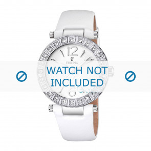 Watch strap Festina F16645-1 Leather White 11mm