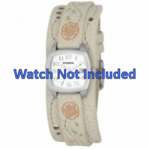 Fossil watch strap JR-8782 Leather Cream white 12mm