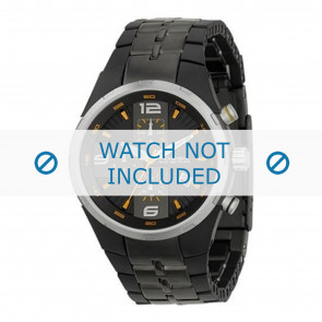 Fossil watch strap CH2490 Rubber / plastic Black