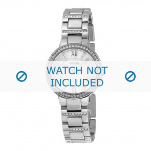 Fossil watch strap ES-3282 Steel Silver 8mm 