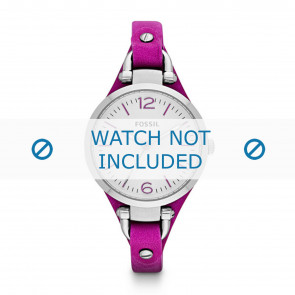 Watch strap Fossil ES3317 Leather Purple 8mm