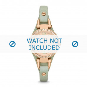 Watch strap Fossil ES3471 Leather Green 8mm