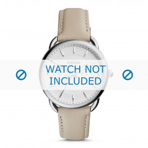 Watch strap Fossil ES3806 Leather Beige 16mm