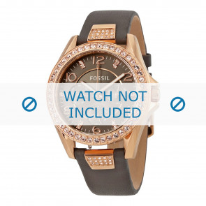 Fossil watch strap ES-3888 Leather Grey 18mm