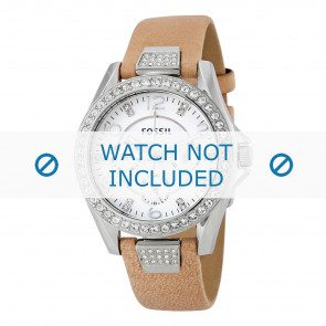 Watch strap Fossil ES3889 Leather Pink 18mm