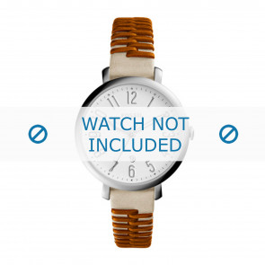 Watch strap Fossil ES4209 Leather Cream white 14mm
