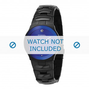 Fossil watch strap FS4281 Stainless steel Black 22mm