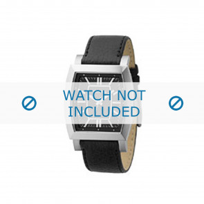 Fossil watch strap FS4346 Leather Black + black stitching