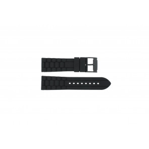 Watch strap Fossil FS4487 / FS4628 / FS4605 / JR1425 / MACHINE Silicone Black 24mm