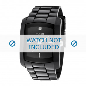 Watch strap Fossil FS4602 Rubber Black 28mm