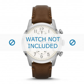 Watch strap Fossil FS4872 Leather Brown 22mm