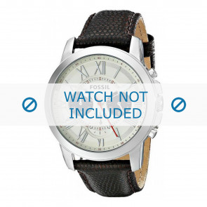 Watch strap Fossil FS5021 Leather Brown 22mm