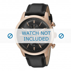 Fossil watch strap FS-5097 Leather Black 24mm