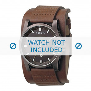Fossil watch strap JR9712 Leather Brown + brown stitching
