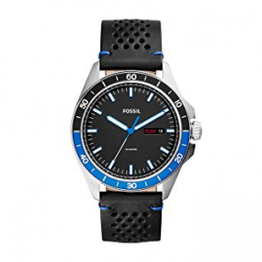 Watch strap Fossil FS5321 Leather Black 22mm