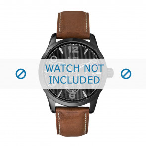 Watch strap Guess W0493G3 / W0500G1 Leather Brown 22mm