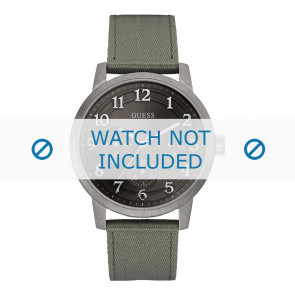 Guess watch strap W0975G4 Textiles Green 22mm + green stitching