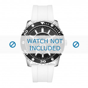 Guess watch strap W10616G2 Rubber / plastic White