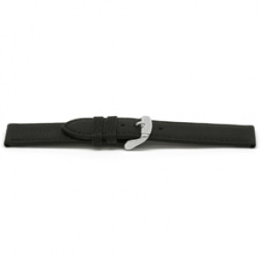 Watch band leather black 16mm EX-E129
