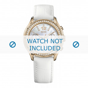 Hugo Boss watch strap 1502261 / HB-105-3-34-2362S / HB659302326 Leather White 20mm + white stitching