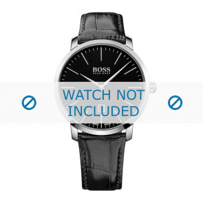 Watch strap Hugo Boss HB-273-1-14-2823 / HB1513258 Croco leather Black 22mm