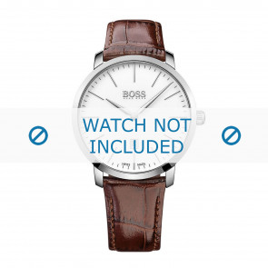 Watch strap Hugo Boss HB-273-1-14-2823 / HB1513255 Croco leather Brown 21mm