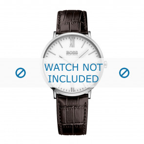 Watch strap Hugo Boss HB-286-1-14-2893 / HB1513373 Croco leather Brown 20mm